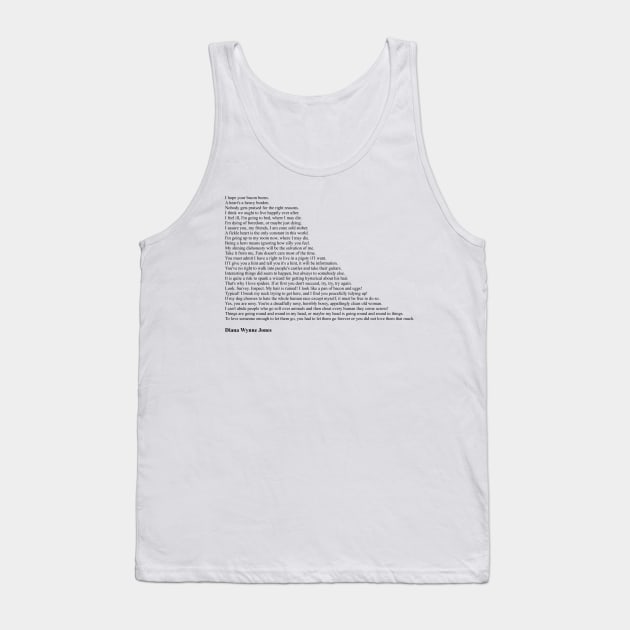 Diana Wynne Jones Quotes Tank Top by qqqueiru